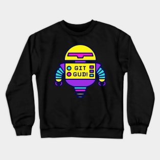 GIT GUD neon robot Crewneck Sweatshirt